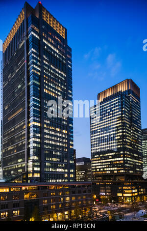 Le Japon, Honshu, Tokyo, Marunouchi, Marunouchi et bâtiment Bâtiment Shin-Marunouchi Banque D'Images