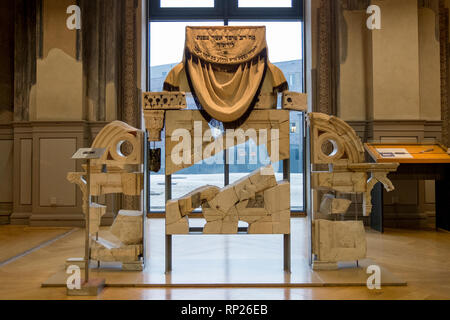 Une Bimah détruit dans la Neue Synagogue à Berlin, Allemagne. Banque D'Images