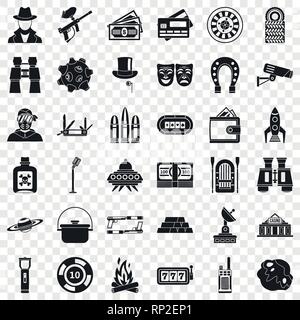 Jeu pour l'homme, le style simple icons set Illustration de Vecteur