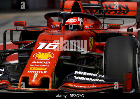 Sport Automobile : Championnat du Monde de Formule 1 de la FIA 2019, à Barcelone, Test, # 16 Charles Leclerc (MON Scuderia Ferrari) , Banque D'Images