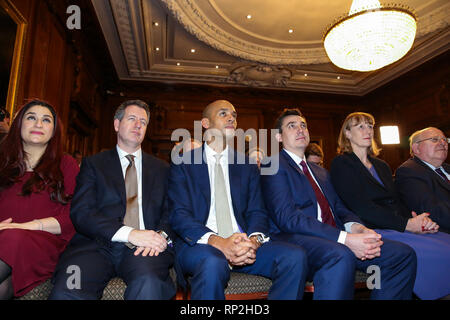 Westminster, London, UK. Feb 20, 2019. Les anciens députés conservateurs Anna Soubry, Sarah Wollaston et Heidi Allen tiendra une conférence de presse après avoir quitté le parti pour le Groupe indépendant dans la région de Westminster. Credit : Dinendra Haria/Alamy Live News Banque D'Images