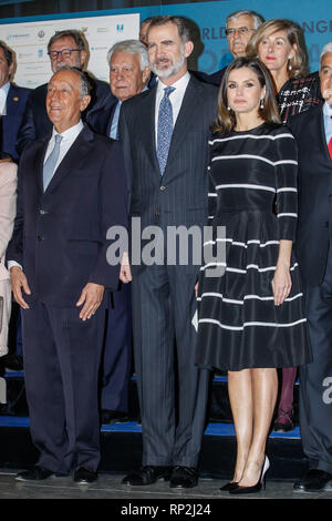 Madrid, Espagne. Feb 20, 2019. Le roi Felipe VI d'Espagne, la Reine Letizia d'Espagne assiste à au roi Felipe VI d'Espagne de la "la paix mondiale & Liberté Award' lors de la séance de clôture de la 'World Law Congress (WLC)" de "l'Association mondiale des juristes (WJA)' au théâtre Royal le 20 février 2019 à Madrid, Espagne. Credit : Jimmy Olsen/Media Espagne*** ***aucune perforation/Alamy Live News Banque D'Images