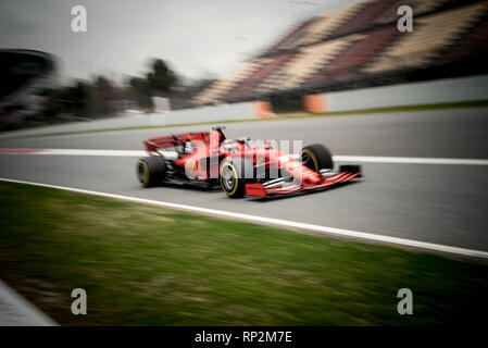 Barcelone, Espagne. Feb 20, 2019. Sebastian Vettel de Ferrari F1 Team sur le circuit de Catalunya à Montmelo (province de Barcelone) au cours de la séance de test de pré-saison. Crédit : Jordi Boixareu/Alamy Live News Banque D'Images