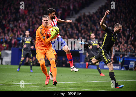 Madrid, Espagne. Feb 20, 2019. Foto Alfredo Falcone - LaPresse20/02/2019 Roma ( CalcioAtletico Italia)Sport Madrid - Ligue des Champions 2018 2019 JuventusUefa - Stade Wanda Metropolitano MadridNella szczesnyPhoto:foto di Alfredo Falcone - LaPresse20/02/2019 Roma (Italie)Sport SoccerAtletico JuventusUefa - Madrid Champions League 2018 2019 - Wanda Metropolitano Stade de MadridIn le pic:szczesny Crédit : LaPresse/Alamy Live News Banque D'Images