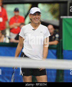 DELRAY Beach, FL - 07 novembre : Martina Navratilova s à la 2009 Chris Evert/Pro-Celebrity Raymond James Tennis Classic à Delray Beach Tennis Center le 7 novembre 2009 à Delray Beach, Floride Personnes : Martina Navratilova Banque D'Images