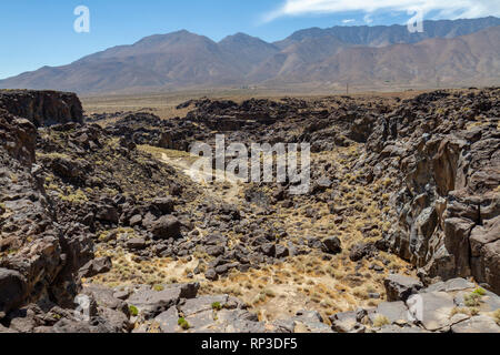 Le Fossile, un édifice volcanique unique près de Little Lake, California, United States. Banque D'Images