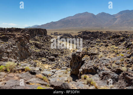 Le Fossile, un édifice volcanique unique près de Little Lake, California, United States. Banque D'Images