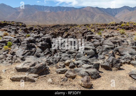 Le Fossile, un édifice volcanique unique près de Little Lake, California, United States. Banque D'Images