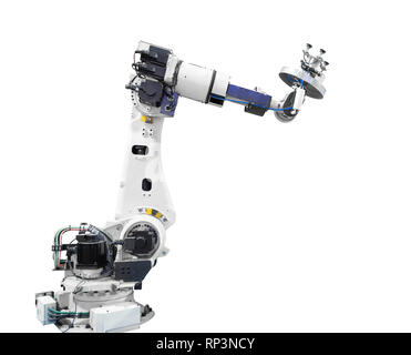 Bras robotique de l'industrie chemin inclus isolés Banque D'Images