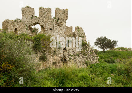 Le Paleokastro (ancien château), Pylos, Grèce Banque D'Images