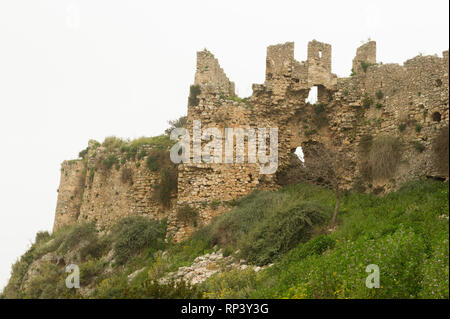 Le Paleokastro (ancien château), Pylos, Grèce Banque D'Images