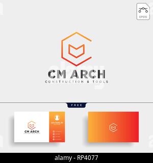 Lettre d'affaires en ligne simple CM modèle logo icône illustration vectorielle élément isolé - vector Illustration de Vecteur