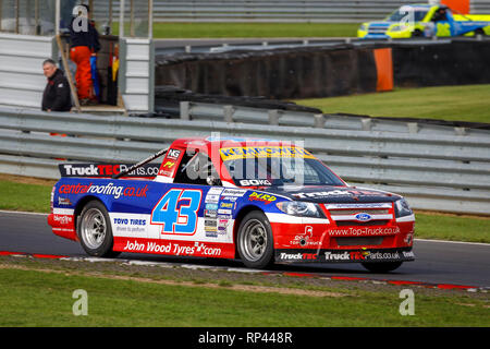 Lea Bois dans la camionnette Ford 2018 2000 au cours de l'événement de championnat de Snetterton, Norfolk, Royaume-Uni. Banque D'Images