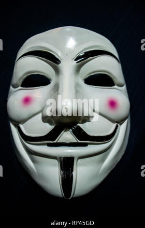 Masque de Guy Fawkes, hacker Anonymous Banque D'Images