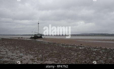 Il y Exe temps couvert, de l'Estuaire Banque D'Images