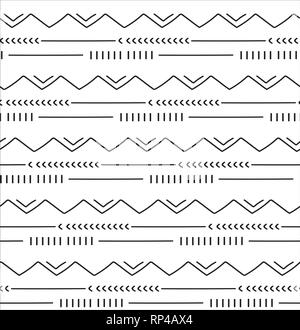 Modèle sans couture en style Boho motifs ethniques et tribales. Illustration de Vecteur