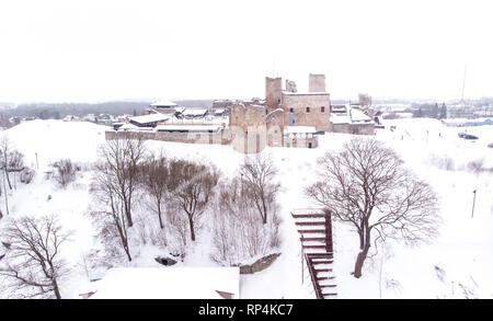 Château de Rakvere en hiver, en Estonie Banque D'Images