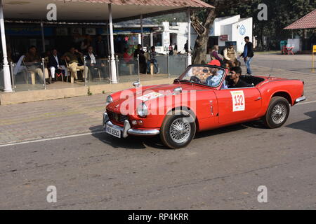 1962 Triumph Spitfire 1147 cc et voiture avec moteur 4 cylindres. MRA 8250 Inde. Banque D'Images