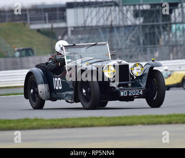 Roger Buxton, Invicta S Type, CSECC, Pomeroy Trophy, Silverstone, 16 février 2019, des voitures, de la concurrence, Février, fun, véhicules historiques, iconique, motor sp Banque D'Images