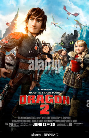 How to Train Your Dragon 2 (2014) réalisé par Dean DeBlois et avec Jay Baruchel, Cate Blanchett et Gerard Butler. Banque D'Images