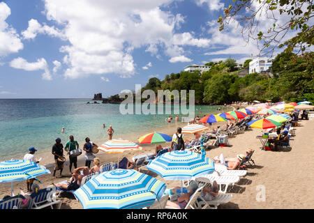 Villa Beach, St George, Saint Vincent et les Grenadines, Lesser Antilles, Caribbean Banque D'Images