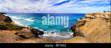 Belle Viejo Rey beach,La Pared,l'île de Fuerteventura, Espagne. Banque D'Images