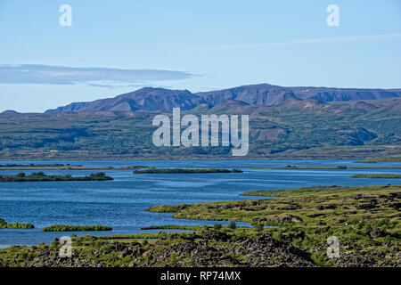 Kalfastrond sculpture de lave autour du lac Myvatn en Islande Banque D'Images