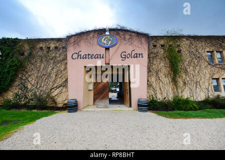 Golan winery Château dans les hauteurs du Golan. Banque D'Images