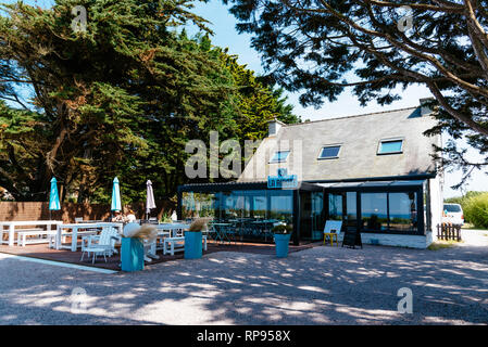 Cap Fréhel, France - 24 juillet 2018 : La Ribote Restaurant à Cap Fréhel un typique Banque D'Images