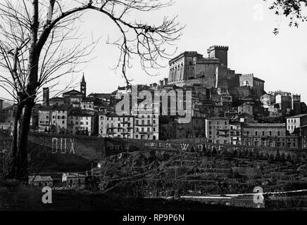 Forteresse, soriano nel cimino, lazio, Italie 1930 Banque D'Images