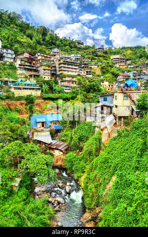 Village sur l'île de Luzon Banaue, Philippines Banque D'Images