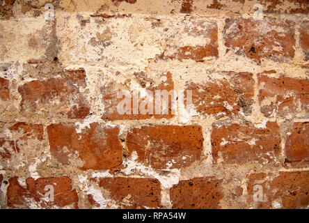 Mur de brique rouge, mur de brique rouge, l'arrière-plan Banque D'Images