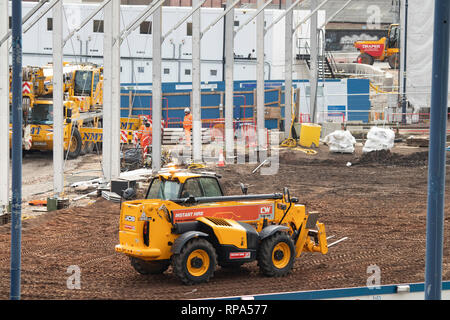 Début des travaux sur la construction de l'HS2 high speed rail terminal dans le centre de Birmingham Banque D'Images