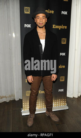 ***PHOTO*** Jussie Smollett arrêté pour conduite désordonnée de crime pour le dépôt d'un faux rapport de police. CHICAGO, IL - 8 décembre : Jussie Smollett assiste à une séance spéciale de la nouvelle FOX show 'Empire' à l'hôtel de Chicago le 8 décembre 2014 à Chicago, Illinois.FMPG/MediaPunch Banque D'Images