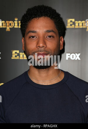 ***PHOTO*** Jussie Smollett arrêté pour conduite désordonnée de crime pour le dépôt d'un faux rapport de police. LOS ANGELES, CA - le 20 mars : Jussie Smollett, au printemps Première de Fox's 'Empire' au Pacific Theatres du Grove en Californie le 20 mars 2017. Credit : FS/MediaPunch Banque D'Images