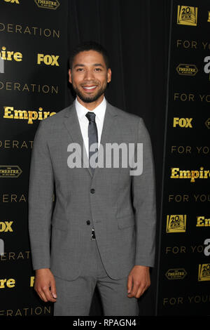 ***PHOTO*** Jussie Smollett arrêté pour conduite désordonnée de crime pour le dépôt d'un faux rapport de police. Jussie Smollett à Fox's 'Empire' ATAS Academy événement au théâtre à l'hôtel Ace le 12 mars 2015 à Los Angeles, Californie. Crédit : David Edwards/DailyCeleb/MediaPunch Banque D'Images