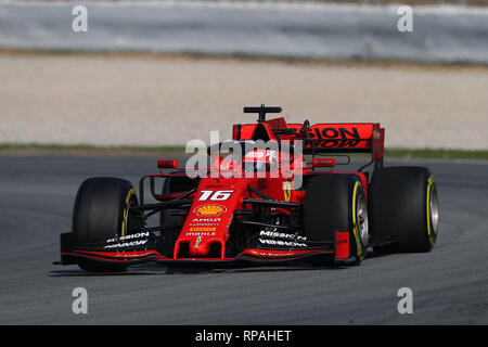 Montmelo, Espagne. Feb 21, 2019. Charles Leclerc de Monaco et la Scuderia Ferrari pendant quatre jours de F1 les essais d'hiver Crédit : Marco Canoniero/Alamy Live News Banque D'Images