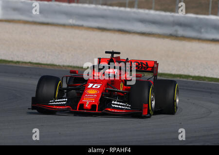 Montmelo, Espagne. Feb 21, 2019. Charles Leclerc de Monaco et la Scuderia Ferrari pendant quatre jours de F1 les essais d'hiver Crédit : Marco Canoniero/Alamy Live News Banque D'Images