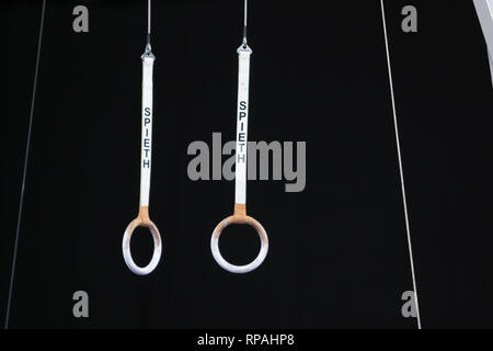 Melbourne, Victoria, Australie. 21 févr. 2019. Coupe du Monde de Gymnastique - Jour 1 qualifications - 21 février 2019 - Aréna de Melbourne, Melbourne, Victoria, Australie. Credit : brett keating/Alamy Live News Banque D'Images