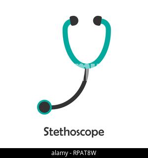 Stéthoscope dans cartoon style, carte médicale pour l'enfant, l'activité pour les enfants d'âge préscolaire, vector illustration Illustration de Vecteur