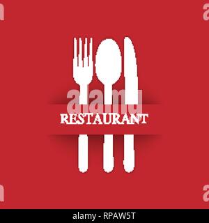 Logo pour la décoration du menu du restaurant gastroservice ou de la restauration Illustration de Vecteur