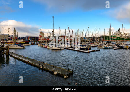 South Harbour et du Yacht Club, Blyth, Northumberland, Angleterre Banque D'Images