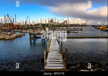 South Harbour et du Yacht Club, Blyth, Northumberland, Angleterre Banque D'Images