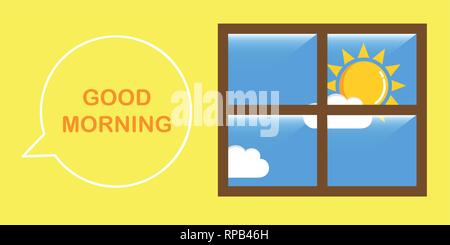 Bonjour sunny sky vector illustration EPS10 Illustration de Vecteur