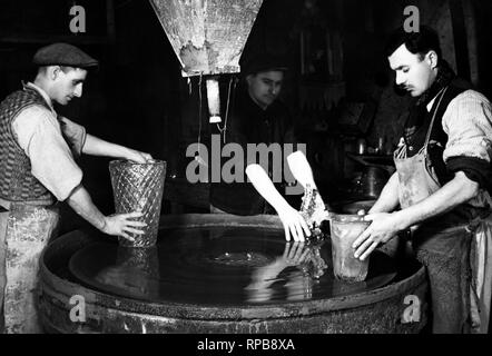 Italie, Vénétie, traitement du verre à Murano, 1955 Banque D'Images