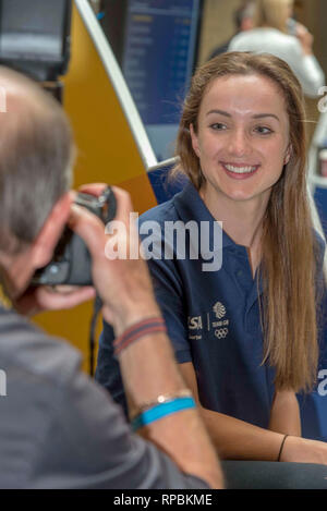 Cycliste olympique Elinor Barker Banque D'Images