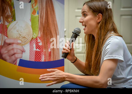 Cycliste olympique Elinor Barker Banque D'Images