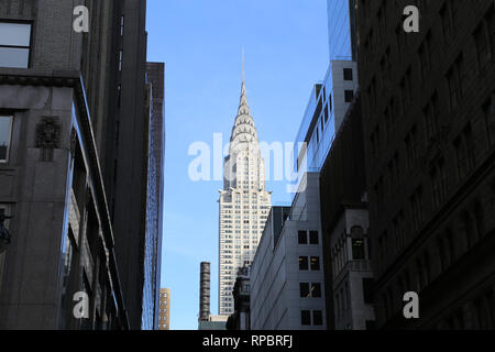 Usa. Ny City. Chrysler Building. L'Art Déco. Le centre de Manhattan. Architecture, Willian Van Alen (1883-1954). Banque D'Images