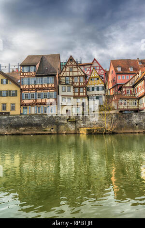 Schwaebisch Hall, Allemagne - 19 Février 2019 : les rues de Schwaebisch Hall, Baden Wuerttemberg est un état dans le sud-ouest de l'Allemagne Banque D'Images