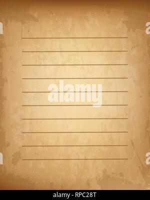 Vieux grungy vintage bordée en blanc. Modèle d'usure de mail, carte postale, carte de vœux, invitation, âgés de lettre papier avec copie espace vide pour le texte. Vector Illustration de Vecteur